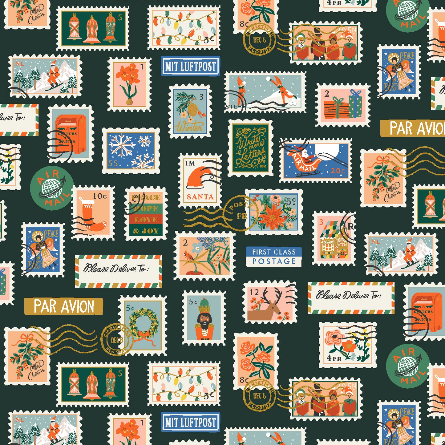 HOLIDAY CLASSICS 2 | Holiday Stamps Evergreen Metallic