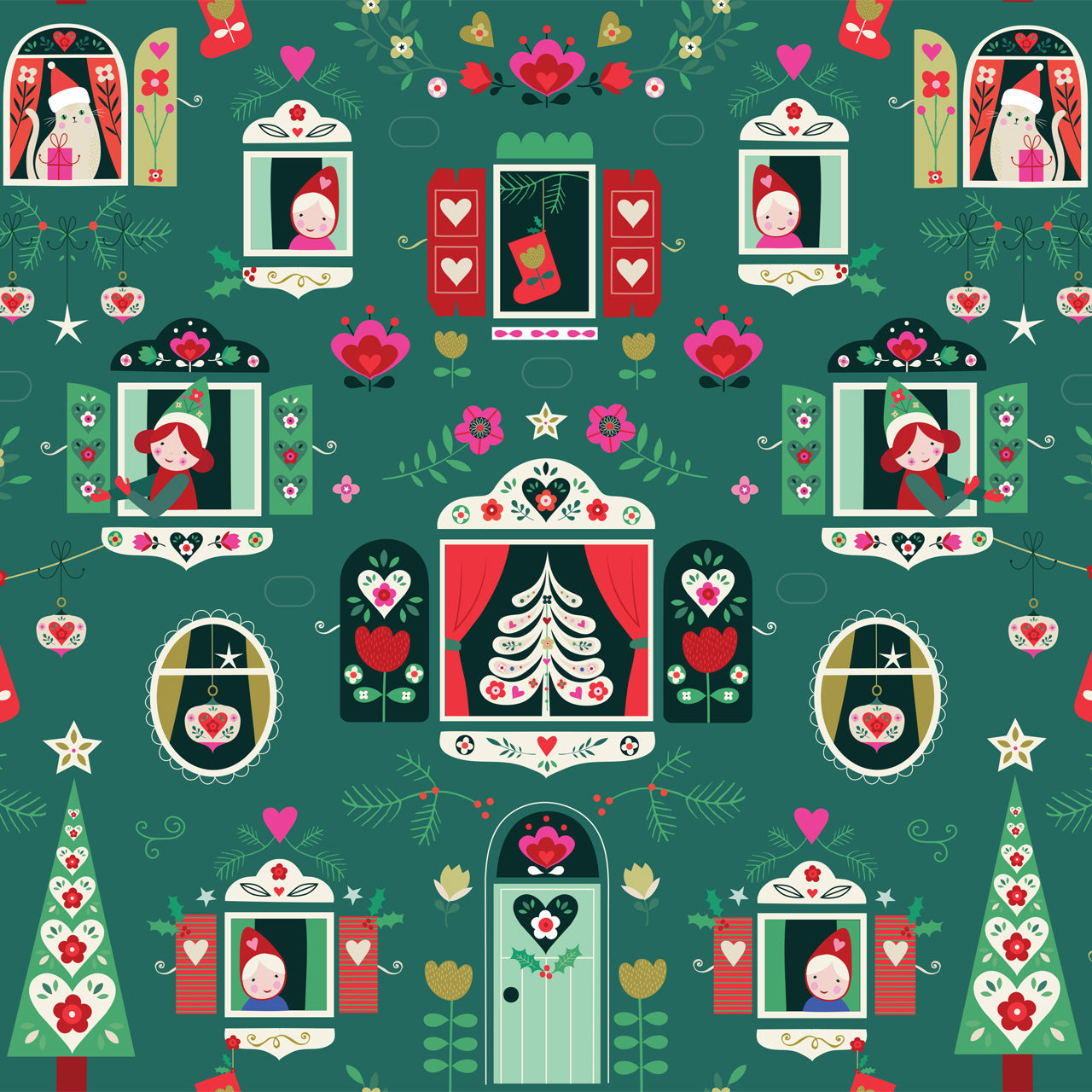 NORDIC NOEL | Holiday Windows Green