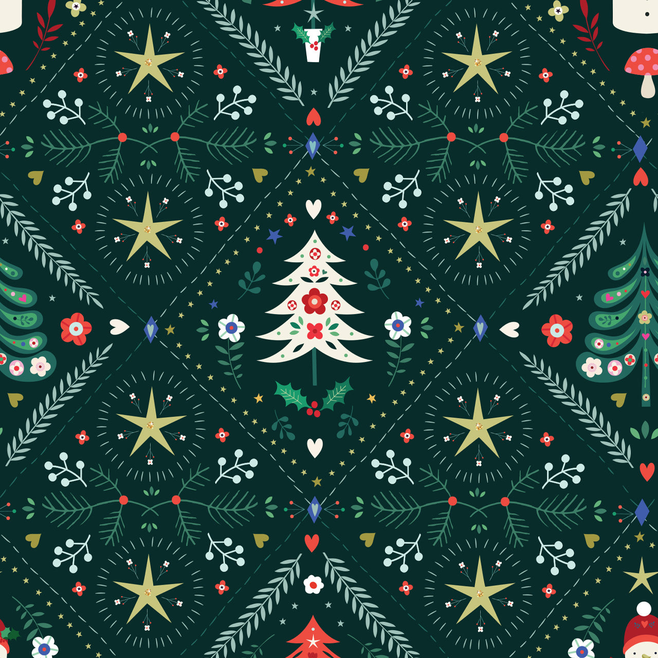 NORDIC NOEL | Christmas Lace Dark Green