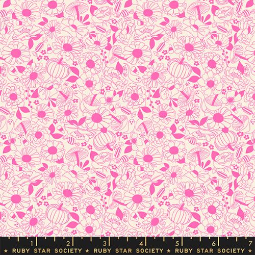 TINY FRIGHTS | Halloween Floral Neon Pink