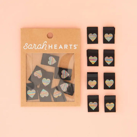 SARAH HEARTS | Metallic Rainbow Hearts