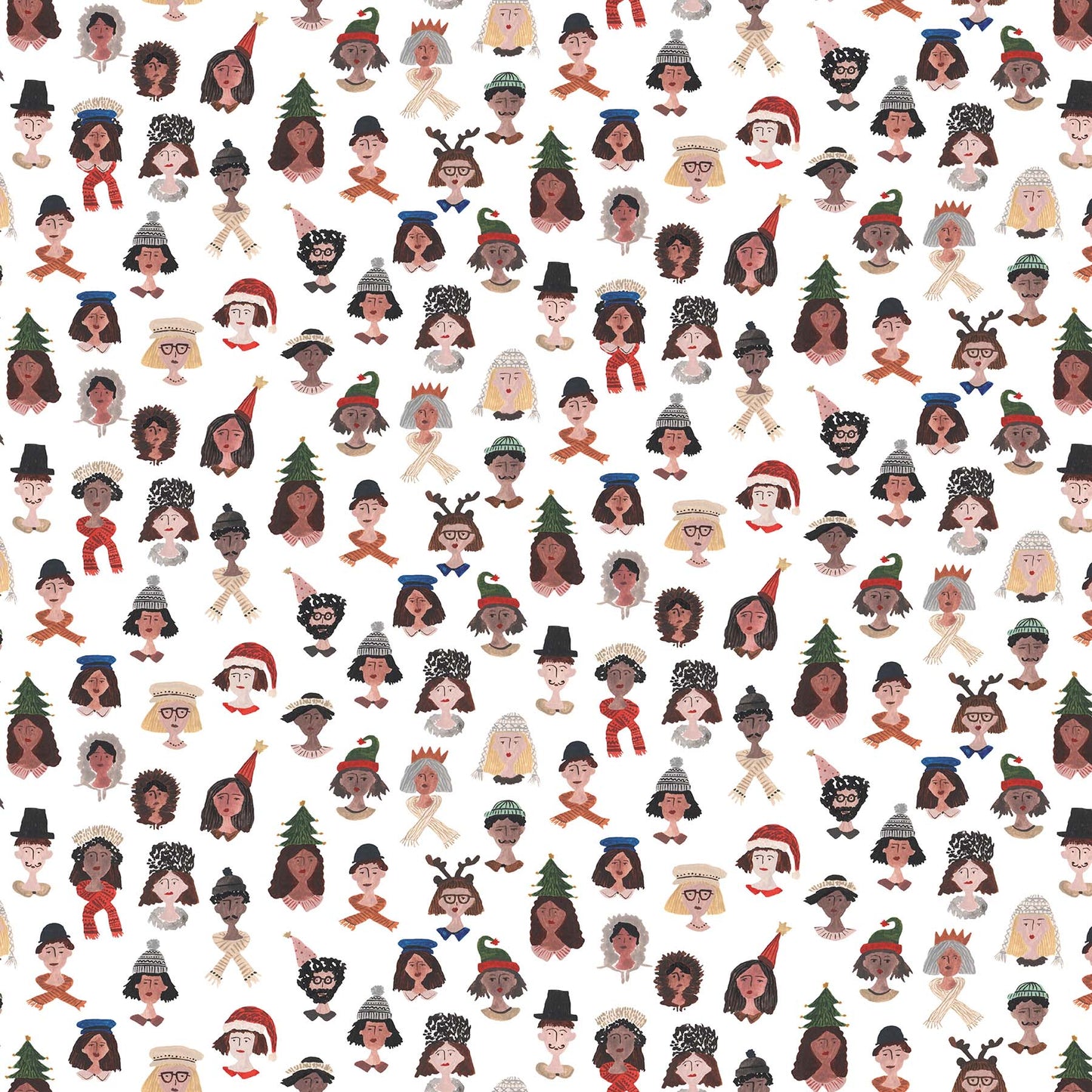 WINTER FROST | Faces in White Multi