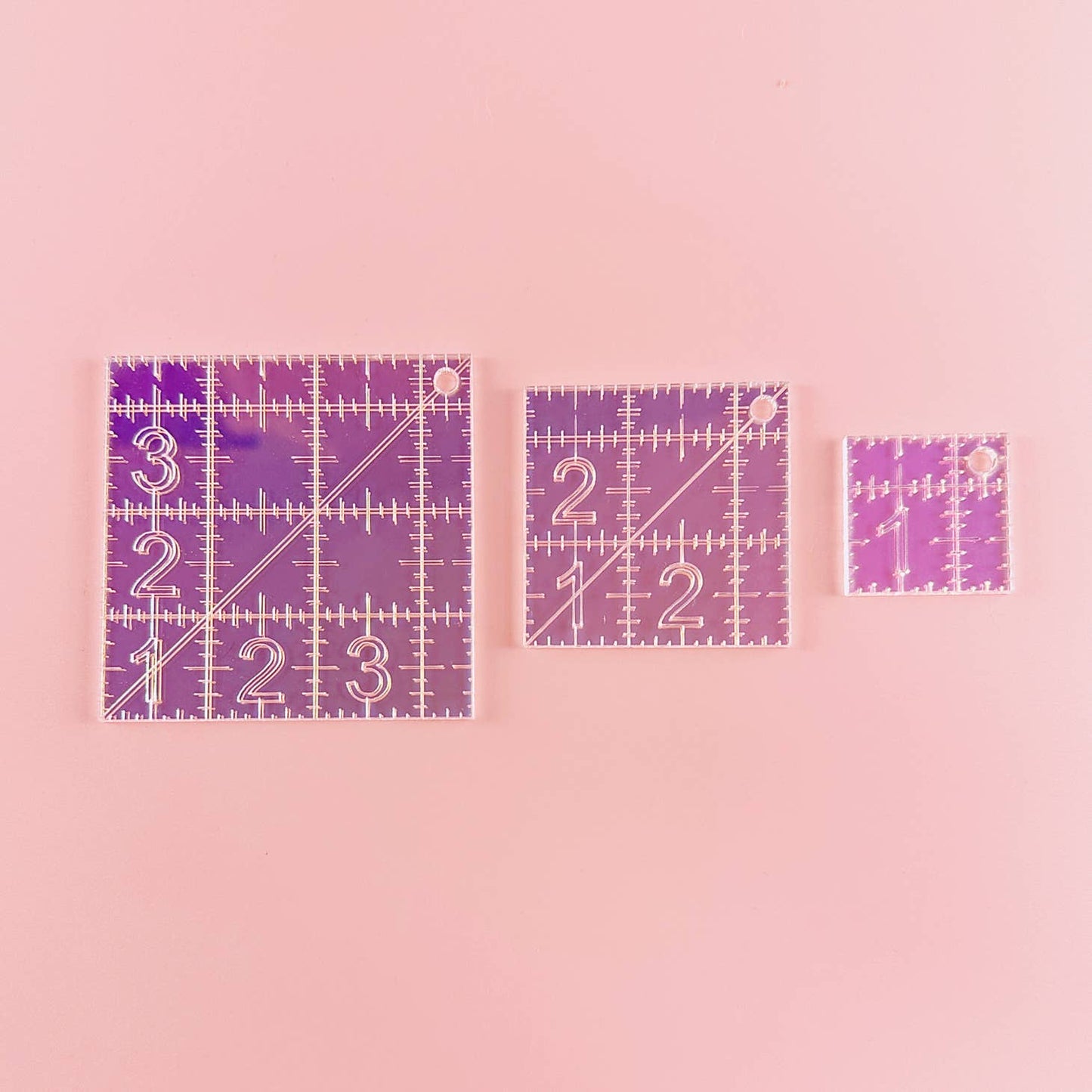 WHIPSTITCH HANDMADE | Iridescent Mini Square Ruler Set