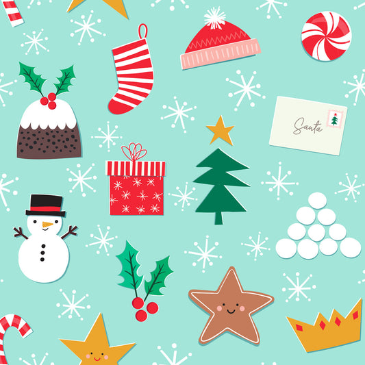 COSY CHRISTMAS | Christmas Icons Light Blue