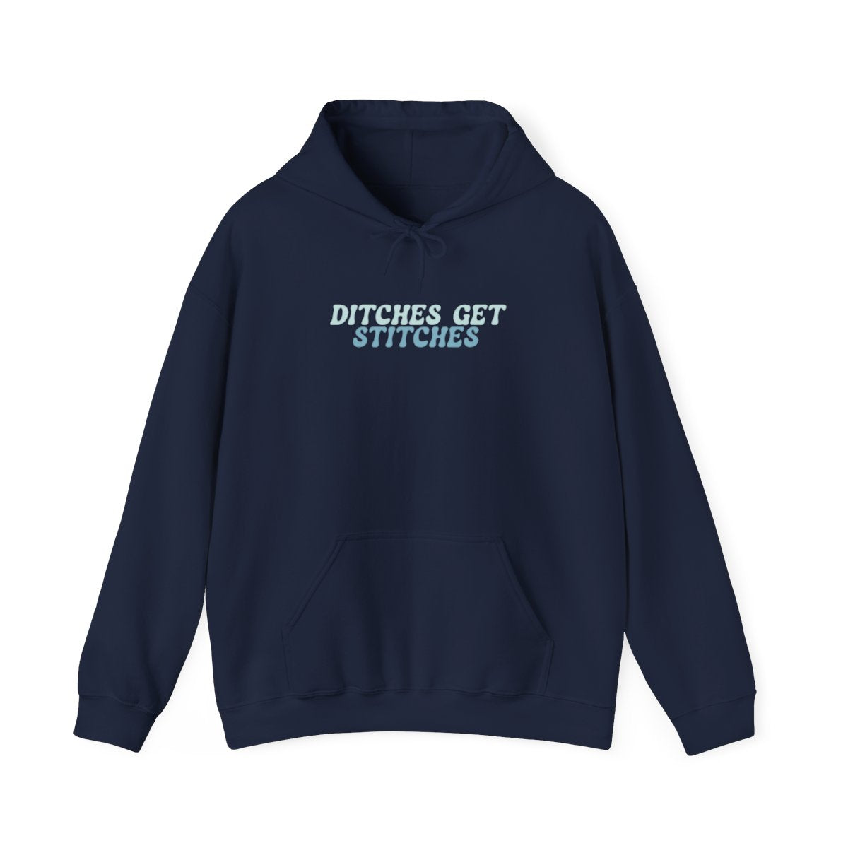 ANTISEWCIAL QUILTERS CLUB | Ditches Get Stitches Hoodie in Navy