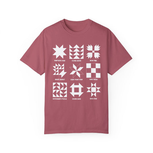 PREORDER | ANTISEWCIAL QUILTERS CLUB | Quilt Block Archive Tee in Brick Red