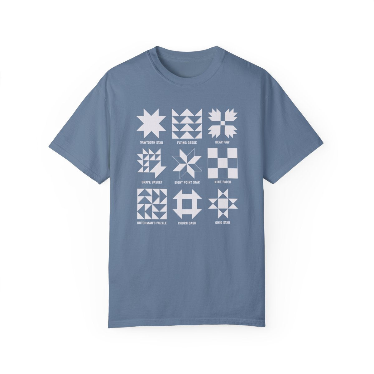 ANTISEWCIAL QUILTERS CLUB | Quilt Block Archive Tee in Denim