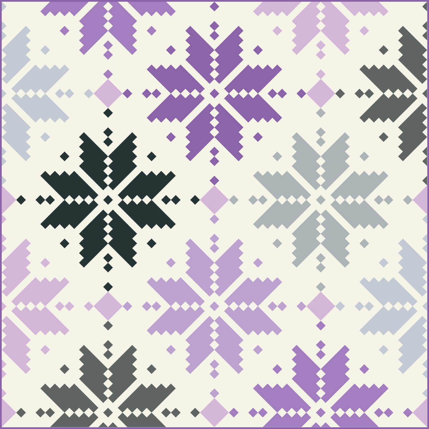QUILT KIT | Knitted Star (Purple/Grey Colourway)