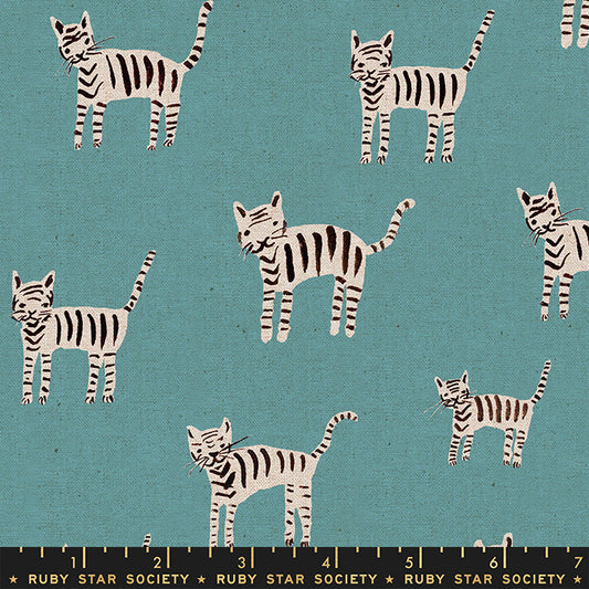 Darlings 2 | Tiger Stripes in Turquoise CANVAS