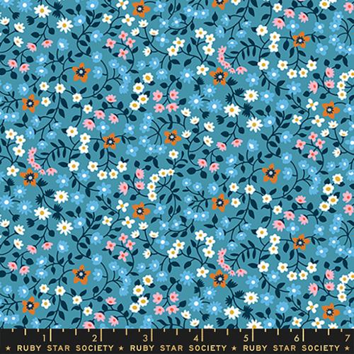 STRAWBERRY & FRIENDS | Clothesline Floral Vintage Blue
