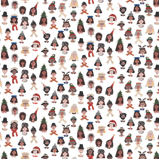 WINTER FROST | Faces in White Multi