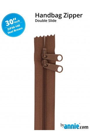 ByAnnie 30" Handbag Zipper | Seal Brown