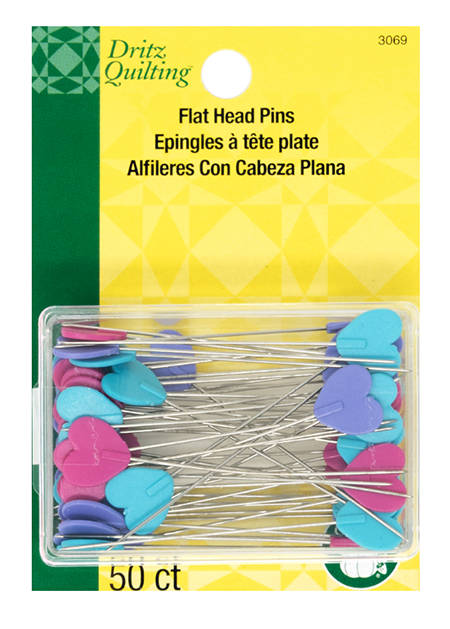 DRITZ | Flat Head Heart Fine Pins in Multi