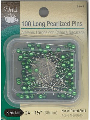 DRITZ | Long Pearlized Pins in Green