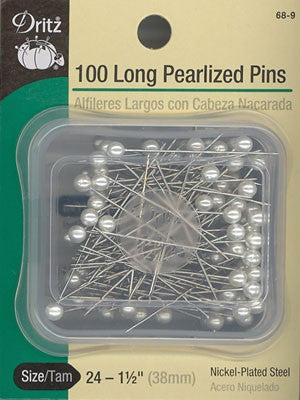 DRITZ | Long Pearlized Pins in White